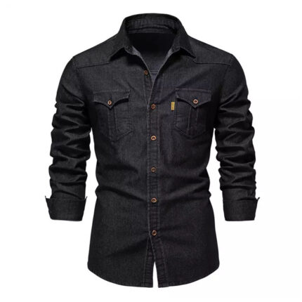 Bulk Men's Denim Shirts Wholesale - Sialkot Exporter Custom Private Label Denim Shirts Manufacturing Pakistan