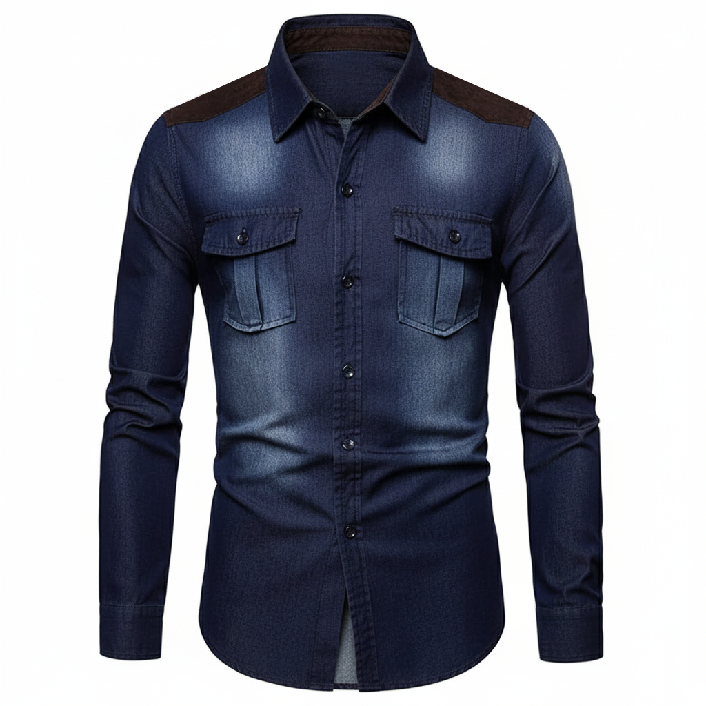 Bulk Men's Denim Shirts Wholesale - Sialkot Exporter Custom Private Label Denim Shirts Manufacturing Pakistan